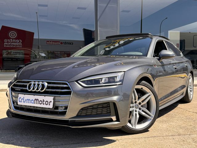 | Audi A5 2.0 TDI Sportback Quattro S-Line 190 cv con solo 72.000 km y la configuración más solicitada 🤗

•Cambio Aut. 
•Paq. S-line 
•Quattro 
•Virtual cockpit 
•T. panorámico 
•Tap. en cuero / alcantara 
•Calef. en asientos 
•Asist. de áng. muerto 
•Sensores de aparc. 
•Cámara 
•Audi phone box 
•Navegación MMI PLUS 
•5 asientos 
•Clima 3 zonas 
•Audi sound system 
•Lunas oscurecidas 
•Led 
•Control aut. de vel. 
•Paq. retrovisores 
•Pilotos dinámicos 
•Llamada de emerg. 
•Paq.no fumadores 
•Portón tras. aut.

🖥️ Financiación
👨🏽Un propietario
🫧Impecable estado

📱 685.85.30.38
📩 Contáctanos
w w w . c r i s m a m o t o r . c o m